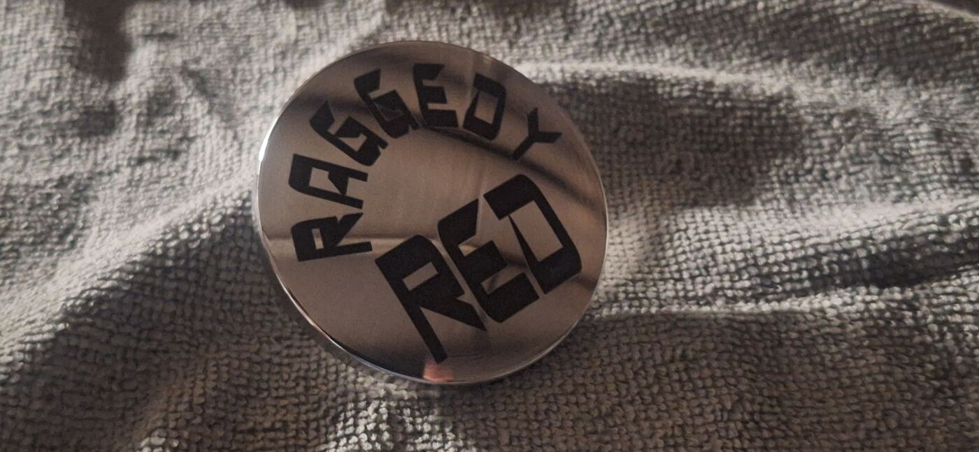 Raggedy Red custom center caps